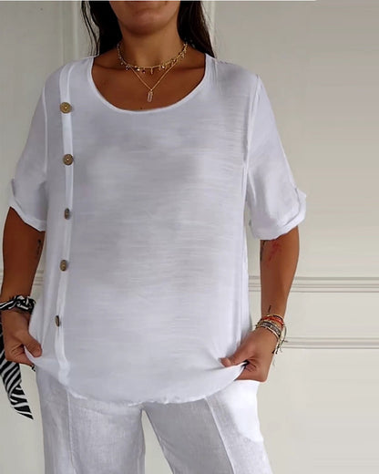 Dünnes Hemd mit Knöpfen