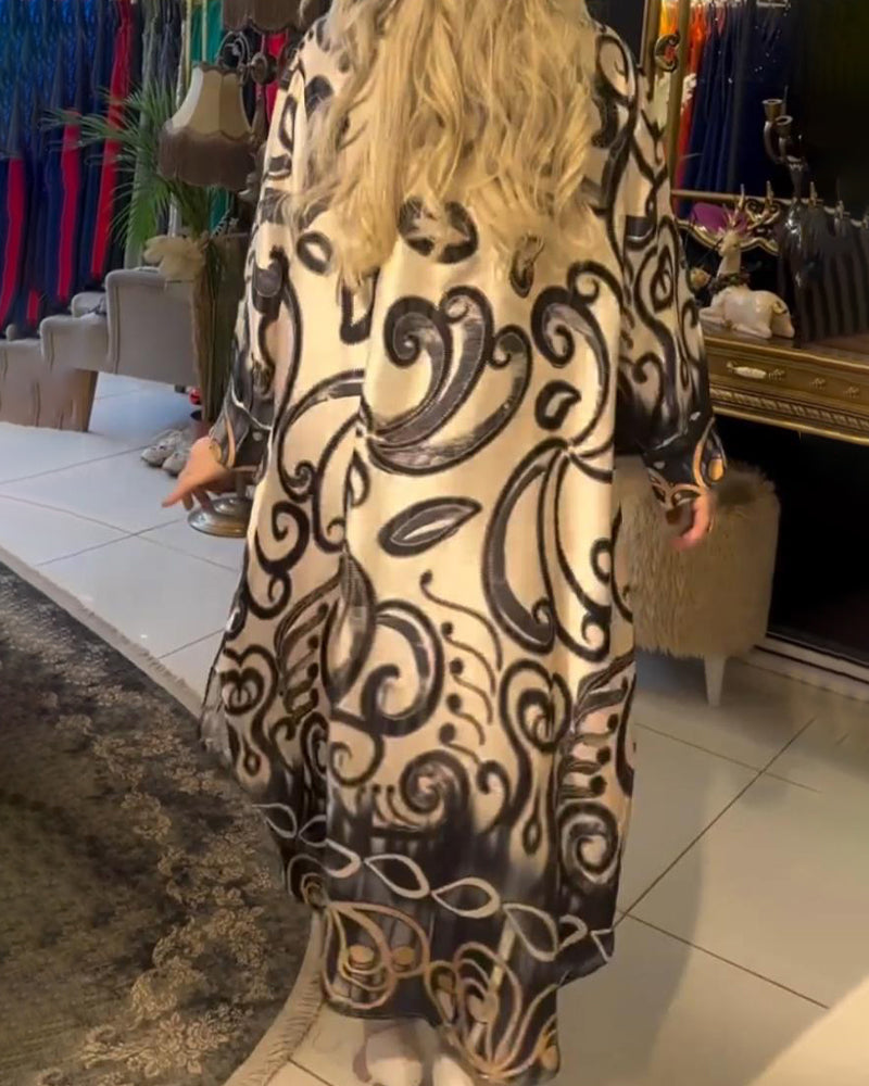 Lässiges und elegantes bedrucktes Kleid