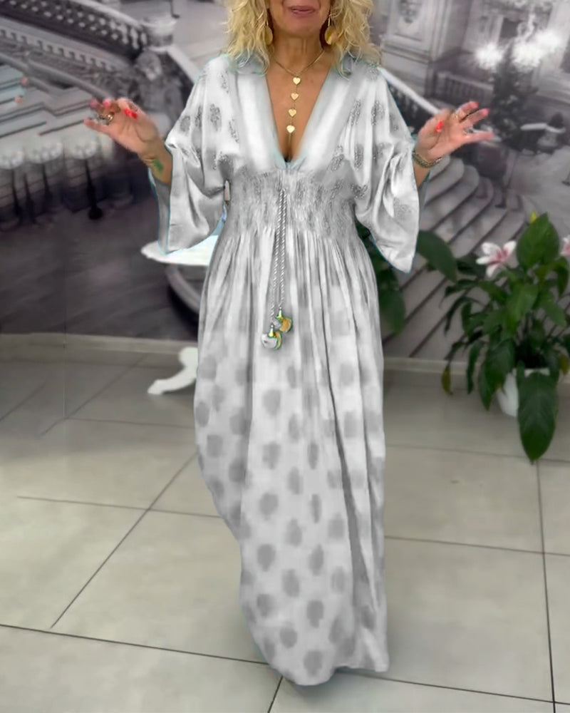 Luftiges Maxi-Kleid mit Holiday-Print