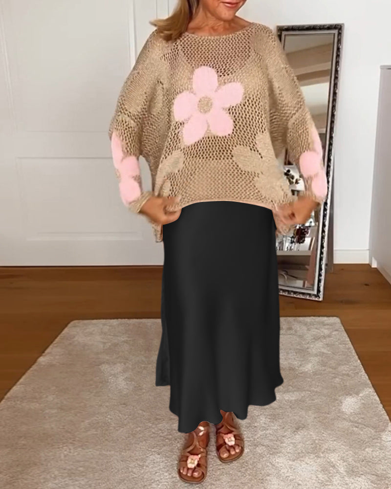 Eleganter einfarbiger Faltenrock