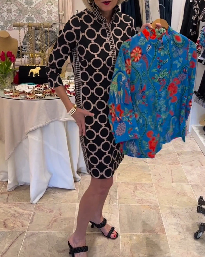 Damen Polka Dot Kleid