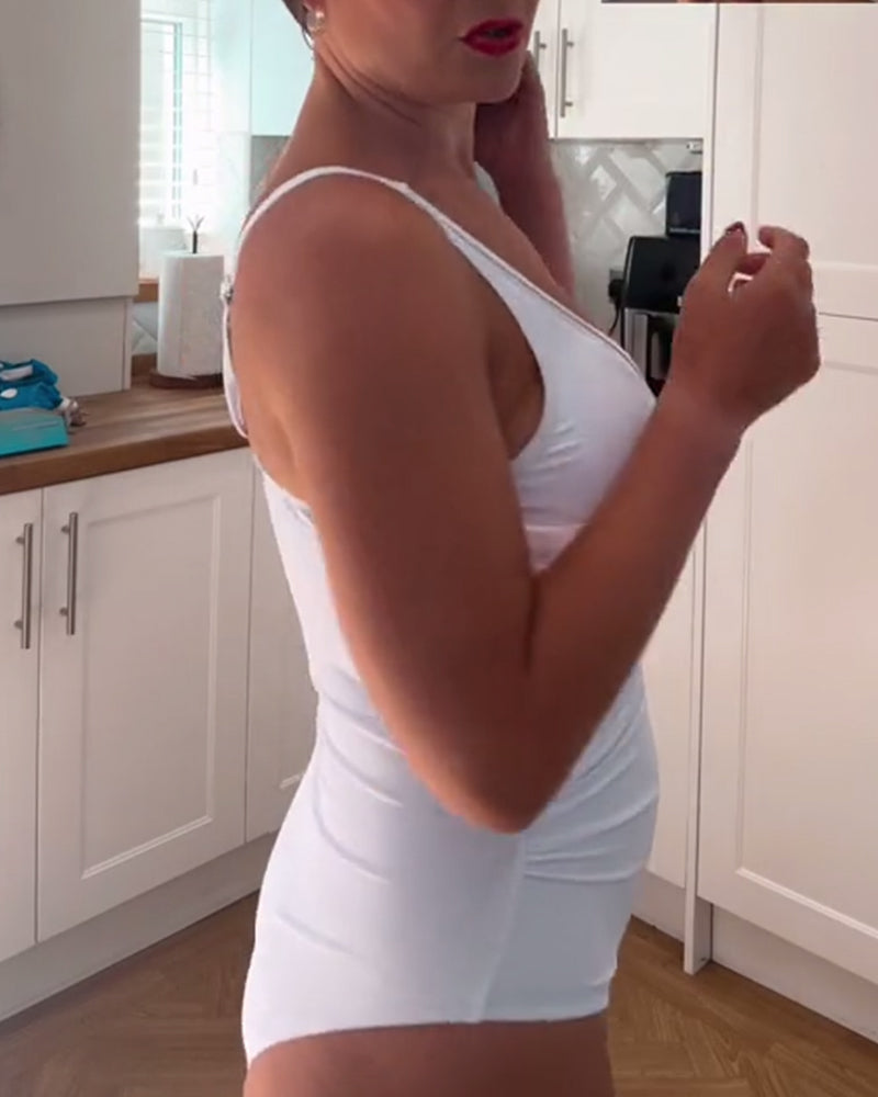 Gespaltener Mesh-Einteiler in einfarbig