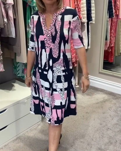 Damen Midi-Kleid im Leopardenmuster