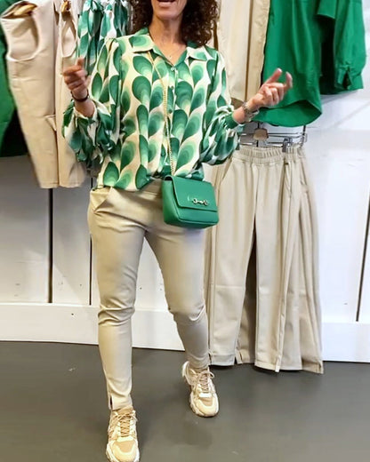 Reversbedruckte Pendelbluse