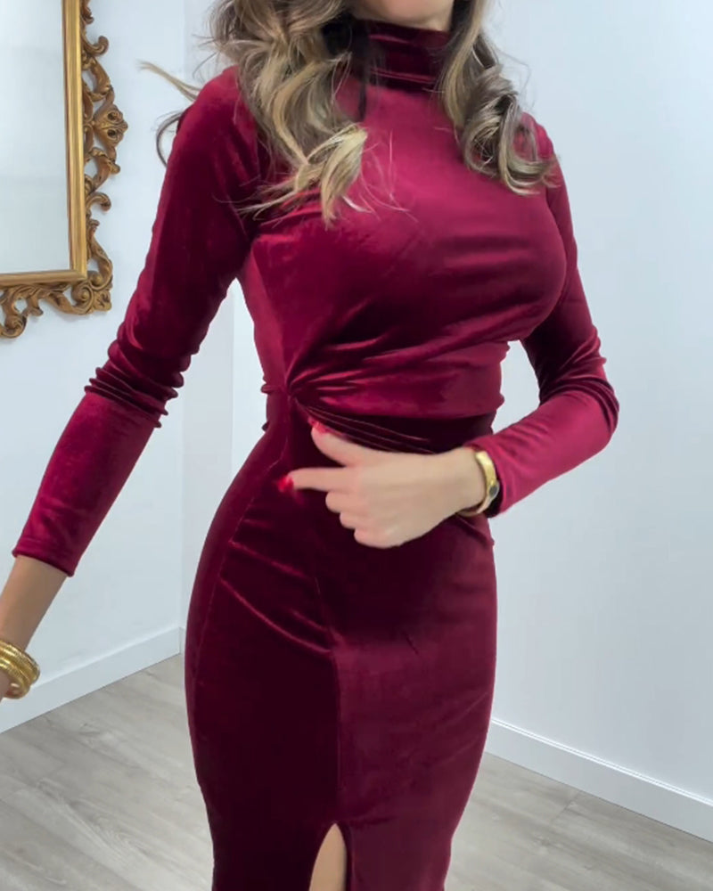 Abstraktes Muster Druck Freizeitkleid