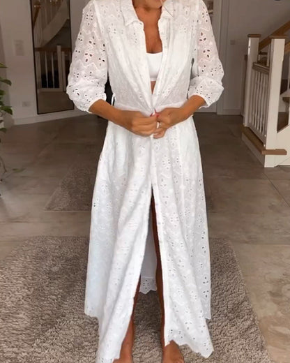 Schickes Midi-Kleid mit 3/4-Ärmeln