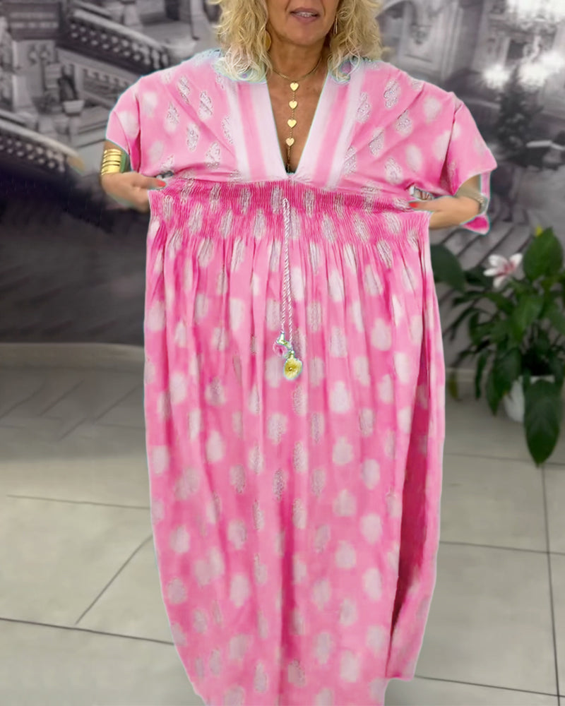 Luftiges Maxi-Kleid mit Holiday-Print