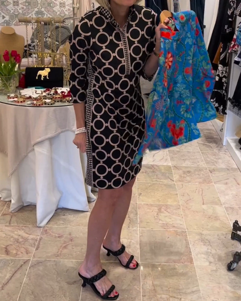 Damen Polka Dot Kleid