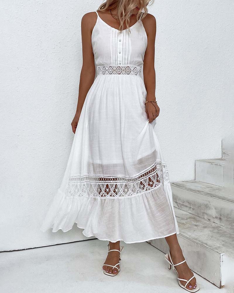 Elegantes Spitzenkleid in einfarbig