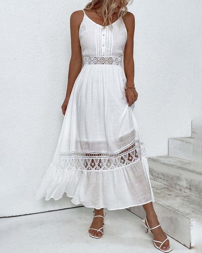 Elegantes Spitzenkleid in einfarbig