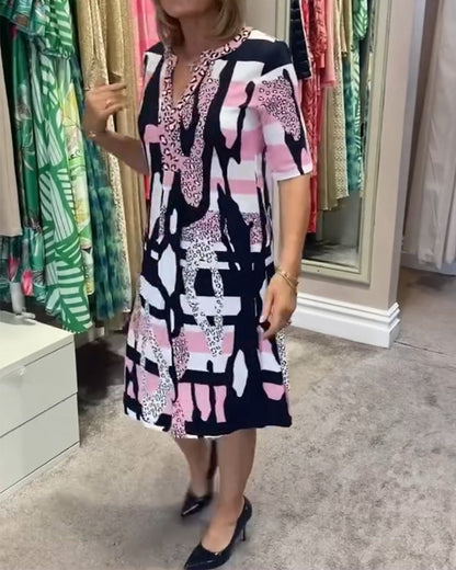 Damen Midi-Kleid im Leopardenmuster