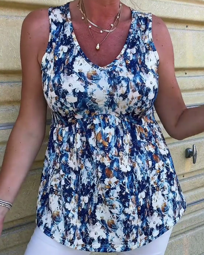 Sexy Bedrucktes Ärmelloses Tanktop