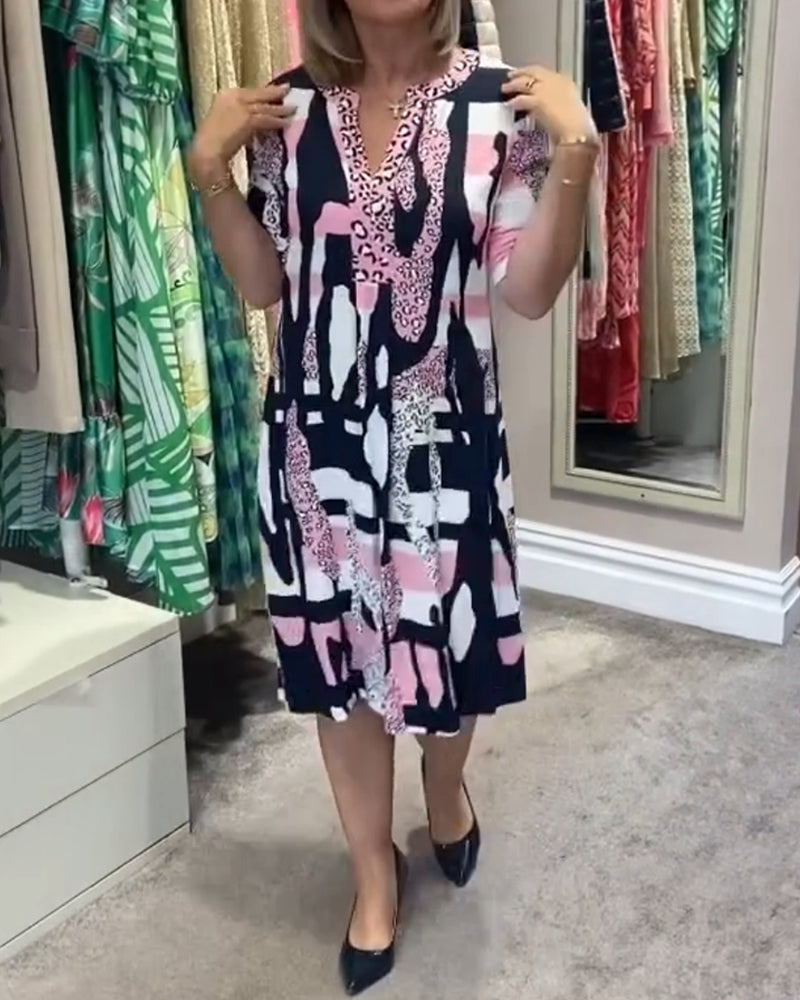 Damen Midi-Kleid im Leopardenmuster