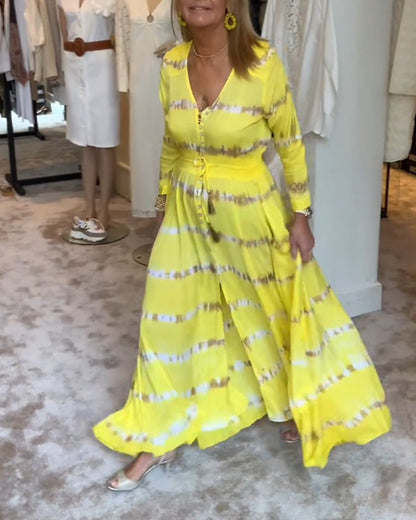 Elegantes Damen-Kommunikations-Maxikleid