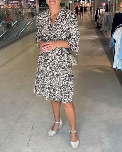 Leopardenmuster Kleid