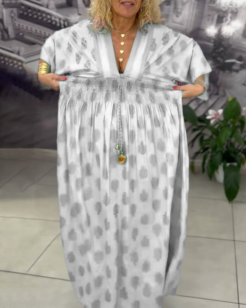 Luftiges Maxi-Kleid mit Holiday-Print