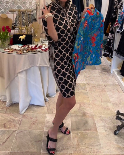 Damen Polka Dot Kleid