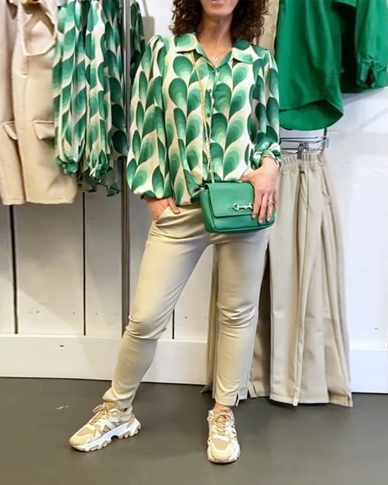 Reversbedruckte Pendelbluse