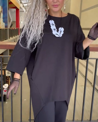 Lockeres langärmliges Oberteil