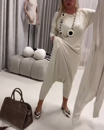 Einfarbiger Langarm-Casual-Overall