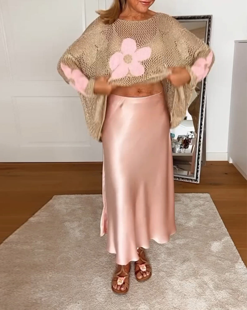 Eleganter einfarbiger Faltenrock