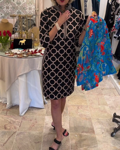 Damen Polka Dot Kleid