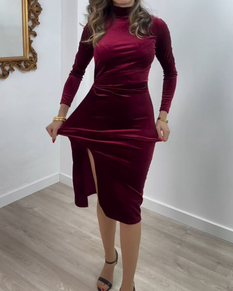 Abstraktes Muster Druck Freizeitkleid