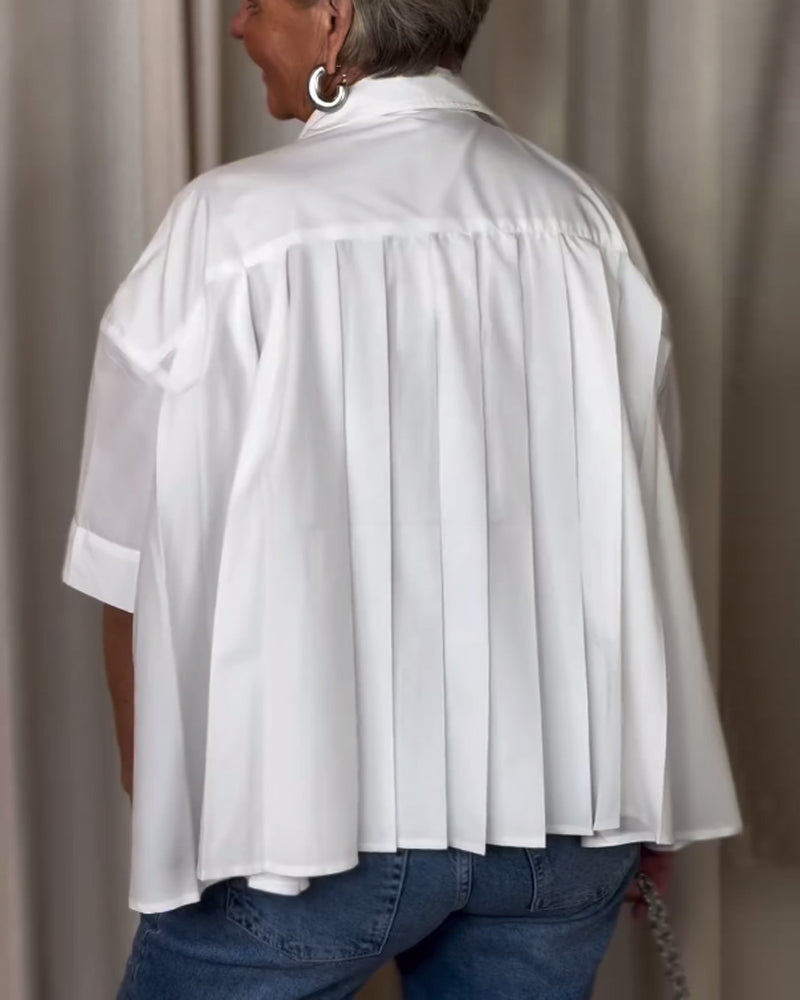 Kurzärmlige geraffte Bluse