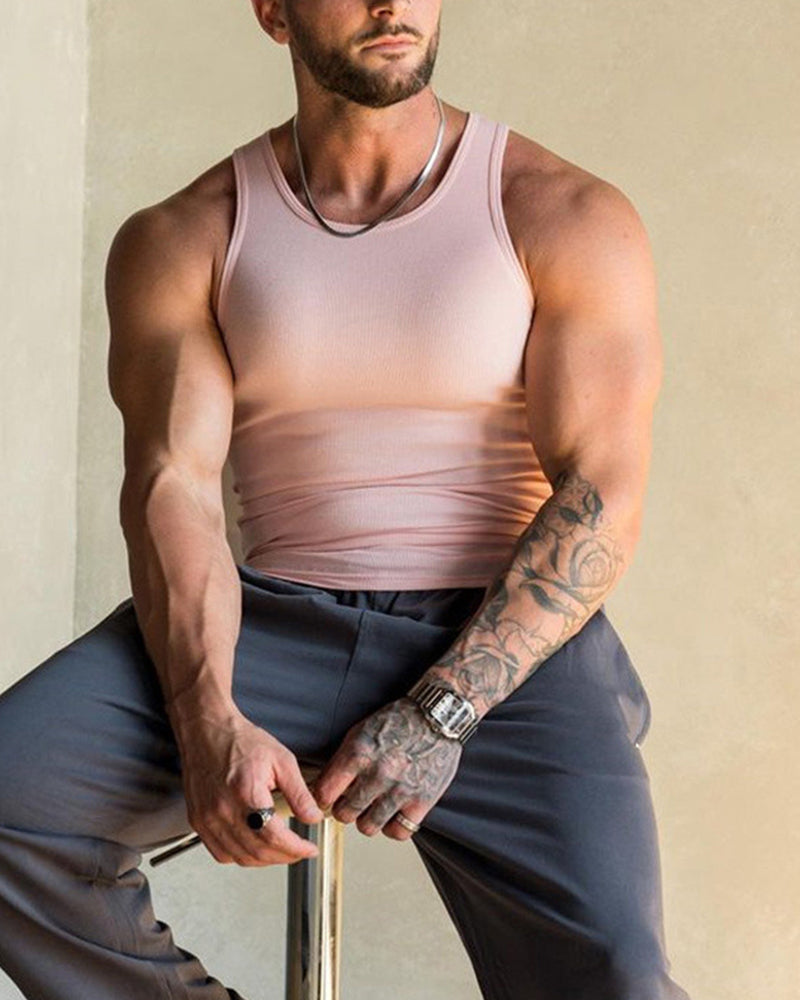 Herren ärmellose Weste in einfarbig