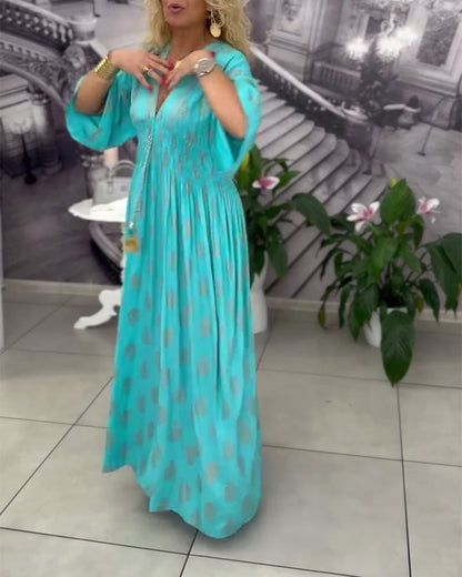 Luftiges Maxi-Kleid mit Holiday-Print