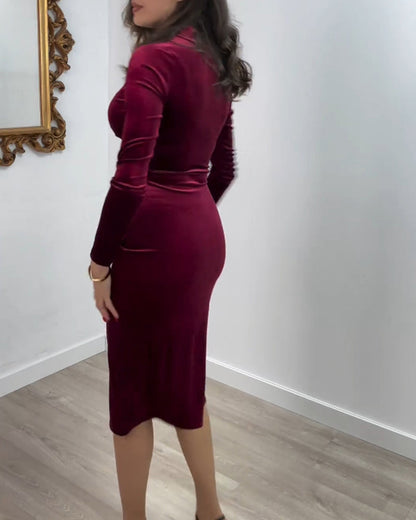 Abstraktes Muster Druck Freizeitkleid