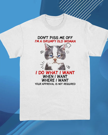 Brief Katzenmuster lässiges T-Shirt
