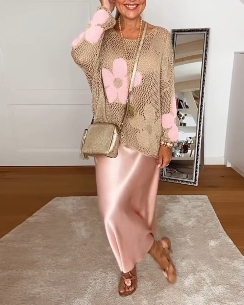 Eleganter einfarbiger Faltenrock