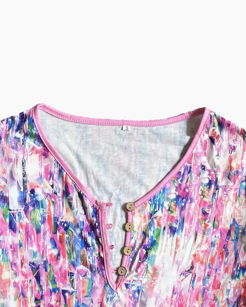 Bunte Bedruckte Mode Street Bluse