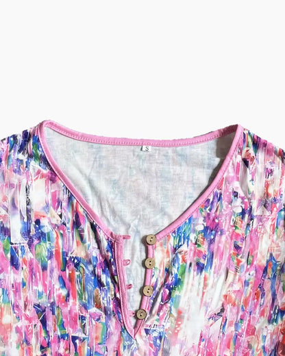 Bunte Bedruckte Mode Street Bluse