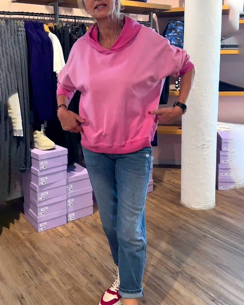 Gradientfarbiger lässiger Hoodie