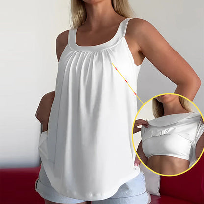 Trägerloses Plissiertes Top in einfarbiger Ausführung