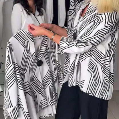 Kontrastdruck Falten Top