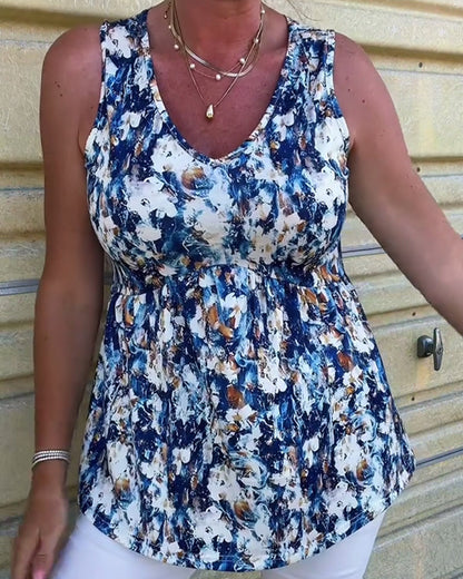 Sexy Bedrucktes Ärmelloses Tanktop