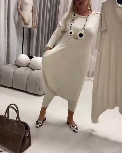 Einfarbiger Langarm-Casual-Overall