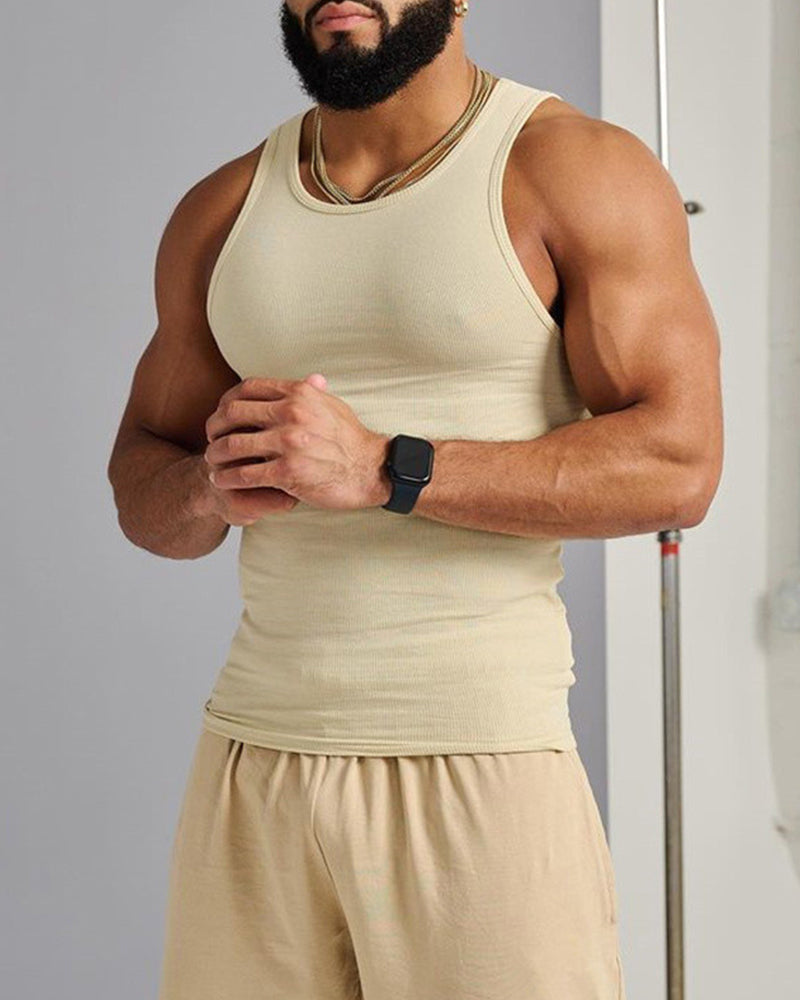 Herren ärmellose Weste in einfarbig