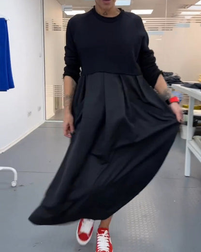 Maxi Einfarbiges Freizeitkleid