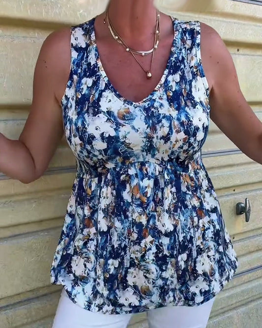 Sexy Bedrucktes Ärmelloses Tanktop