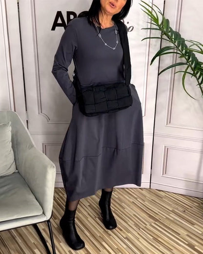 Lässiges Rundhalskleid