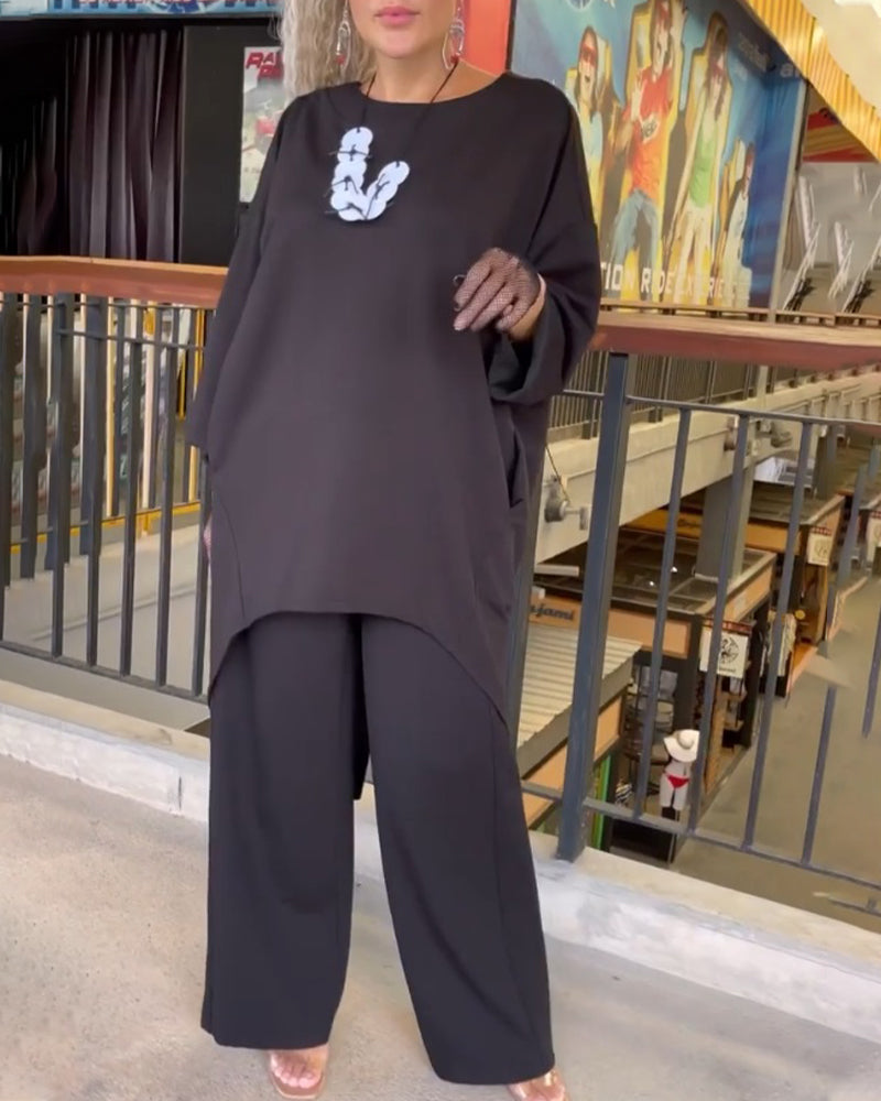 Lockeres langärmliges Oberteil