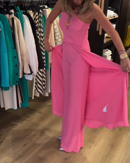 Halterneck Schlitz einfarbiges Zweiteiler-Set