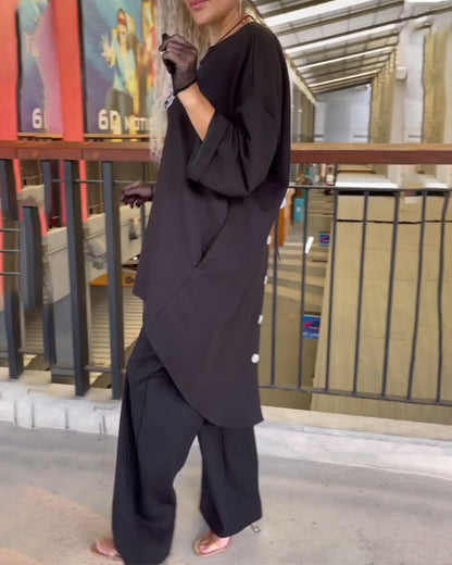 Lockeres langärmliges Oberteil