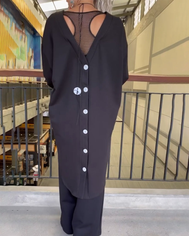 Lockeres langärmliges Oberteil