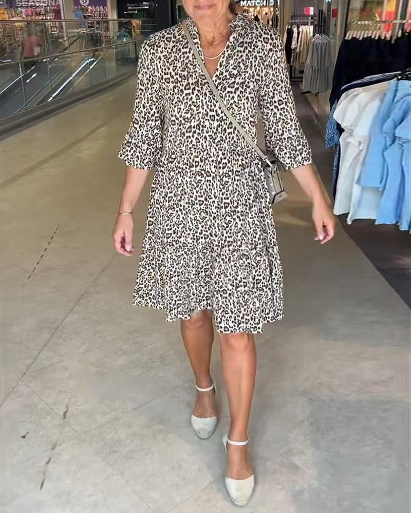 Leopardenmuster Kleid