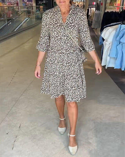 Leopardenmuster Kleid